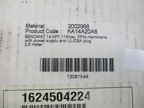 BEKOMAT KA14A20A6 115VAC 17-230PSI NSMP