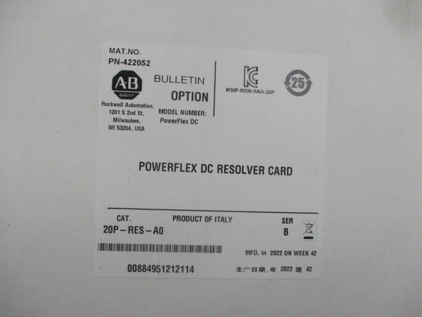ALLEN BRADLEY 20P-RES-A0 SER. B NSMP