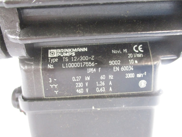 BRINKMANN PUMPS TS 12/300-Z 460V .63A NSNP