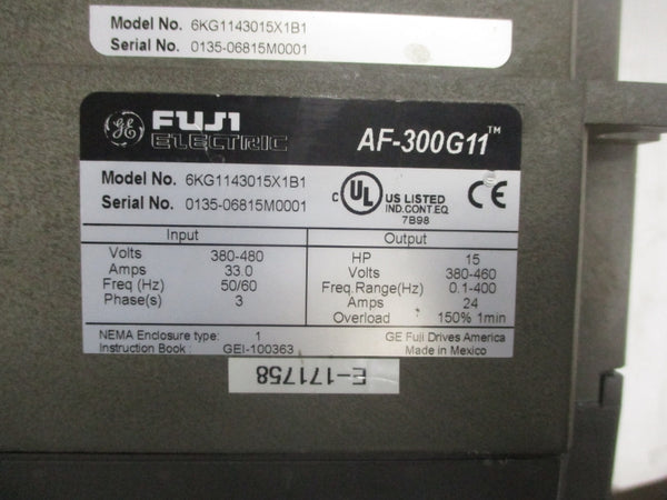 FUJI ELECTRIC 6KG1143015X1B1 380-480V 33.0A (AS PICTURED) NSNP
