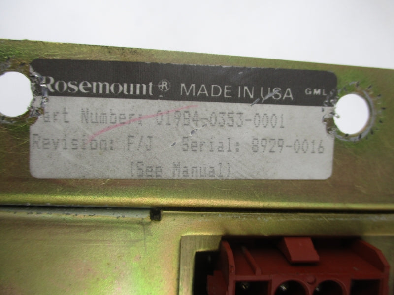 ROSEMOUNT 01984-0353-0001 REV. F/J UNMP