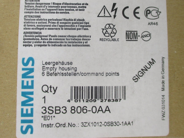 SIEMENS 3SB3 806-0AA NSMP