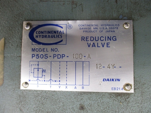 CONTINENTAL HYDRAULICS P50S-PDP-100-A UNMP