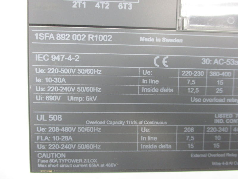 ABB 1SFA 892 002 R1002 220-500V 10-30A NSNP