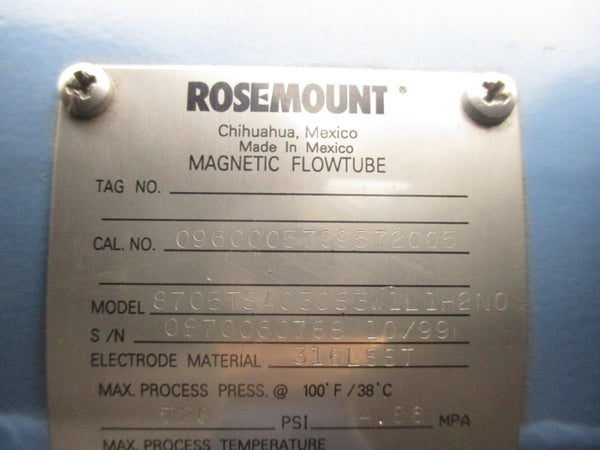 ROSEMOUNT 8705TSA030S3W1L1H2N0 720PSI UNMP