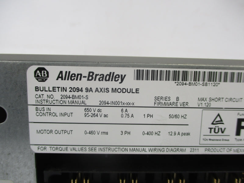ALLEN BRADLEY 2094-BM01-S SER. B F/W V1.120 95-264VAC 0.75A NSNP