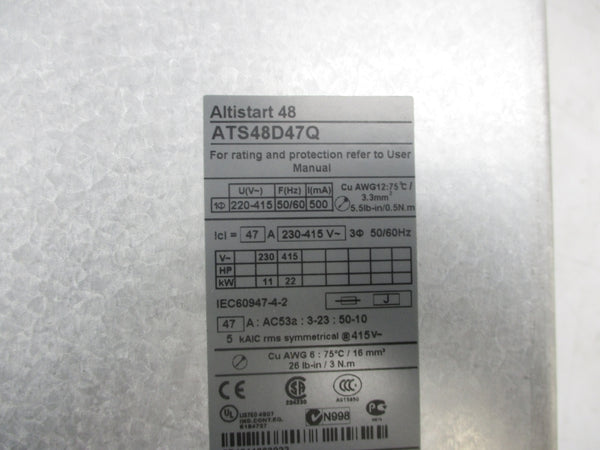 SCHNEIDER ELECTRIC ATS48D47Q 230-415V 47A NSNP