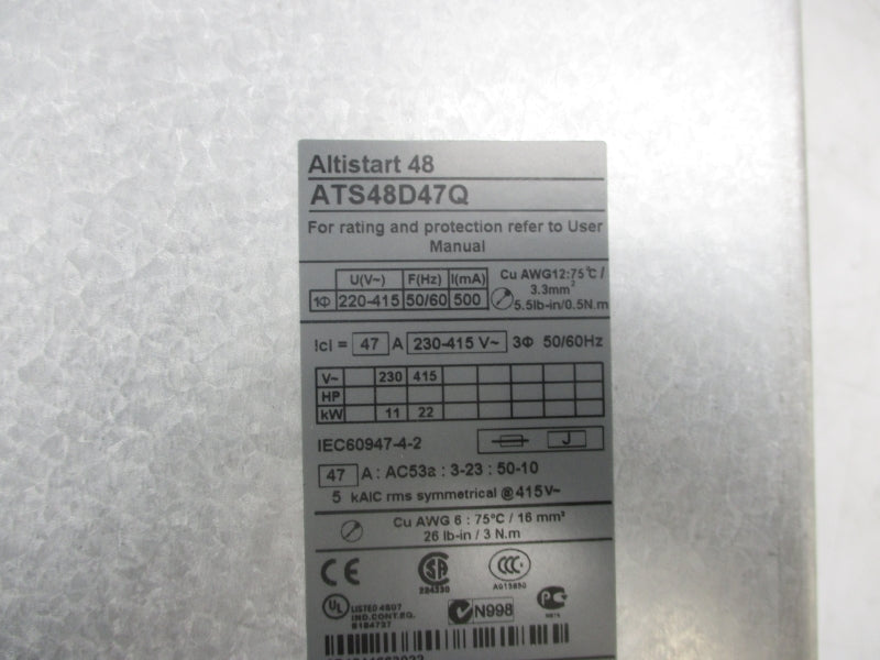 SCHNEIDER ELECTRIC ATS48D47Q 230-415V 47A NSNP