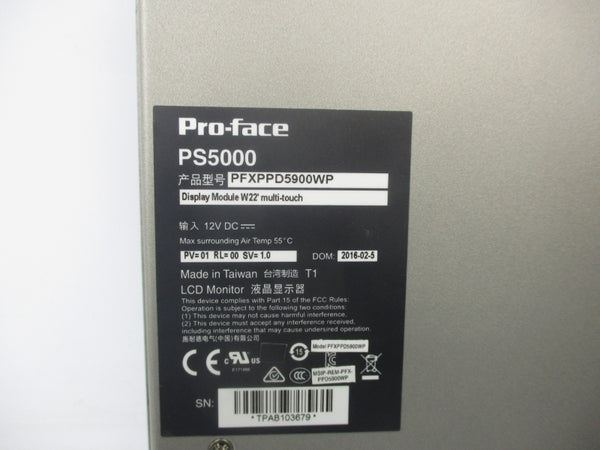 PRO-FACE PFXPPD5900WP 12VDC NSNP