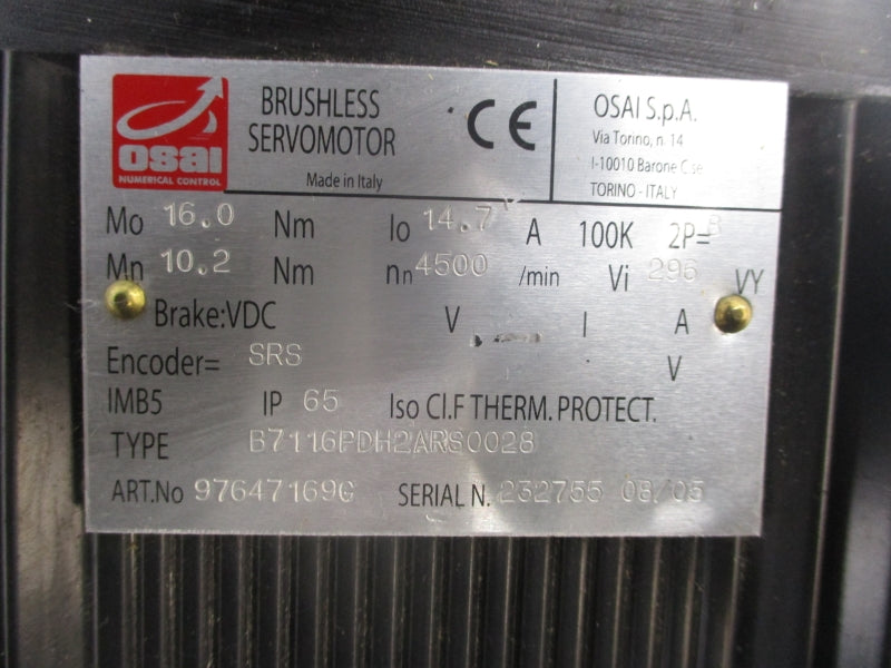 OSAI B7116PDH2ARS0028 97647169G 296V 14.7A NSNP