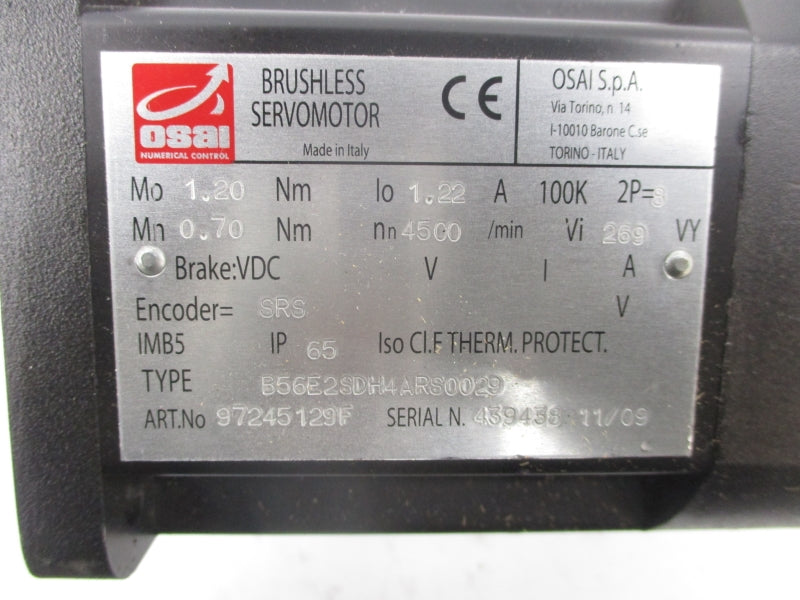 OSAI B56E2SDH4ARS0029 97245129F 269V 1.22A NSNP