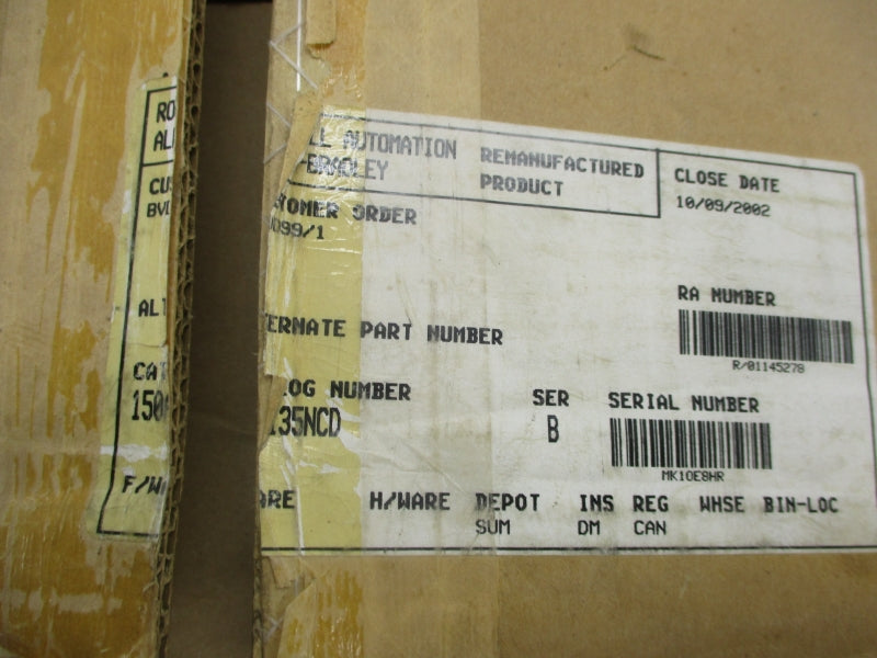 ALLEN BRADLEY 150-A135NCD SER. B 120-240VAC 10A REMAN