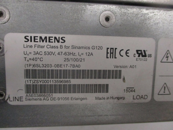 SIEMENS 6SL3120-1NE15-8UL1 400-480VAC 6.1A NSNP