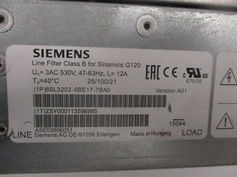 SIEMENS 6SL3120-1NE15-8UL1 400-480VAC 6.1A NSNP