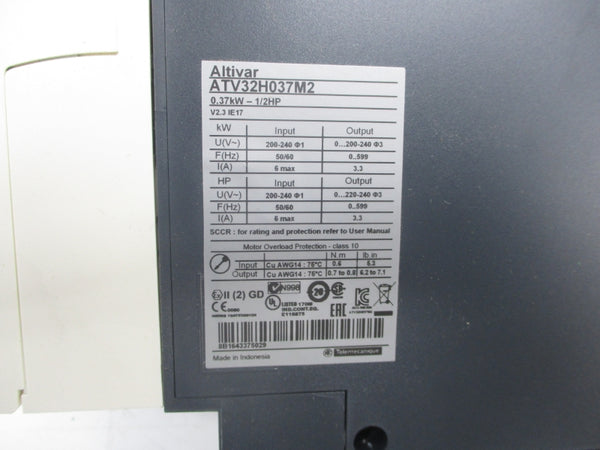 SCHNEIDER ELECTRIC ATV32H037M2 200-240V 6A NSNP
