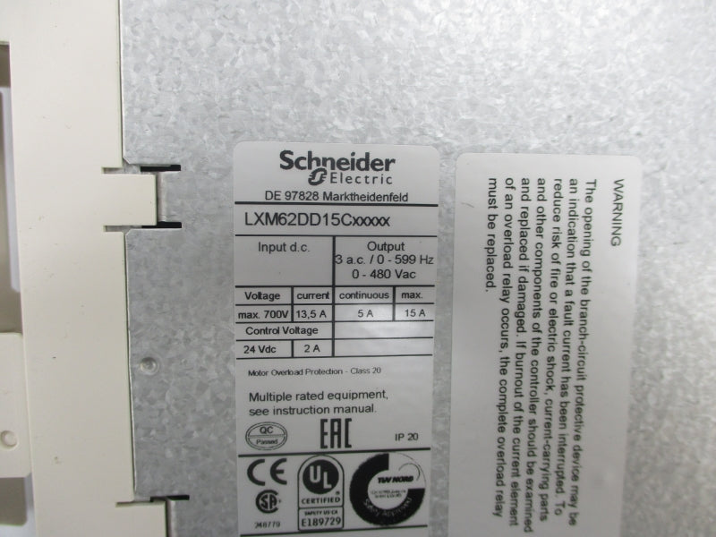 SCHNEIDER ELECTRIC LXM62DD15CXXXXX 24VDC 2A NSNP