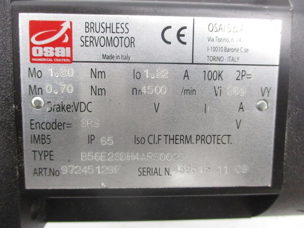 OSAI B56E2SDH4ARS0029 97245129F 269V 1.22A UNMP