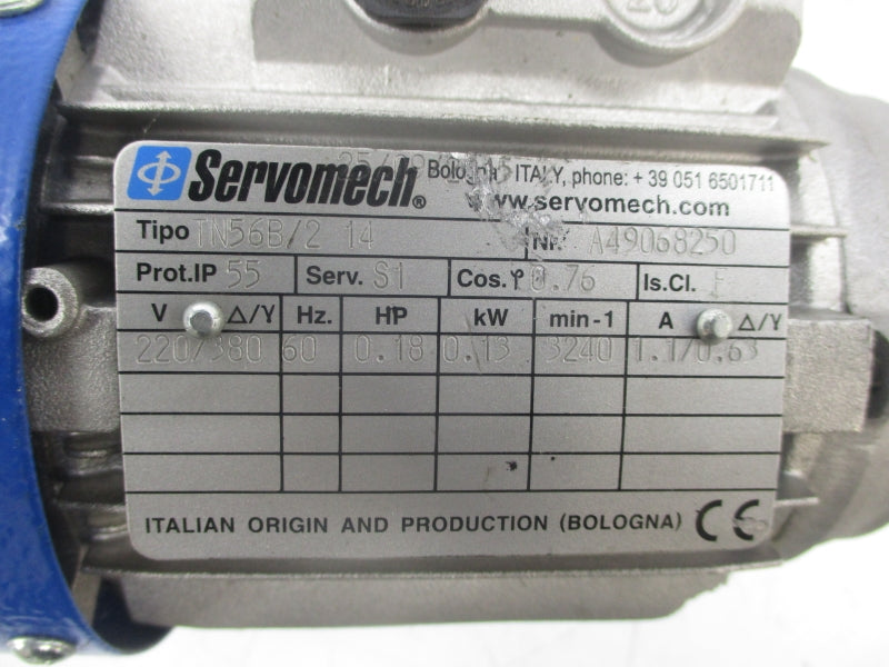 SERVOMECH TN56B/214 220/380V 1.1/0.63A NSNP