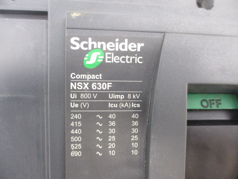 SCHNEIDER ELECTRIC NSX630F/N/H/NA 690V 630A (AS PICTURED) UNMP