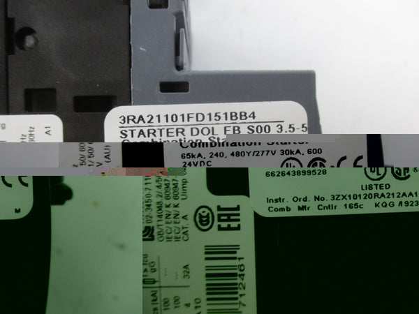 SIEMENS 3RA21101FD151BB4 24VDC 3.5-5A NSMP