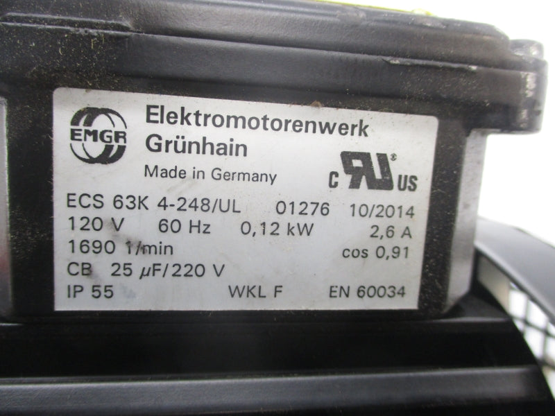 MEMDOS DX50 0104B0050CMB1FF ECS63K4-249/UL 120V 2.6A 145PSI NSNP