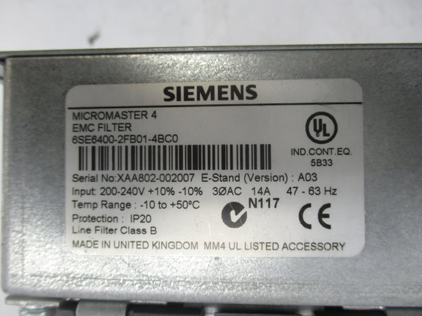 SIEMENS 6SE6436-2BD22-2BA0 380-480V 7.5A NSNP