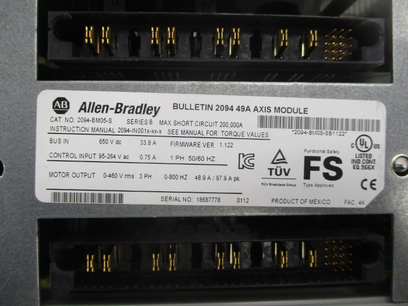ALLEN BRALDEY 2094-BM05-S SER. B F/W 1.122 95-264VAC 0.75A REMAN
