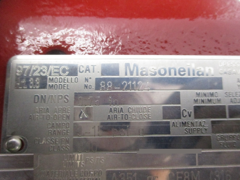 MASONEILAN 88-21124 3-15PSI UNMP