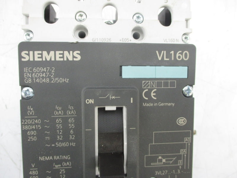 SIEMENS 3VL2716-1AA33-0AA0 690V NSNP
