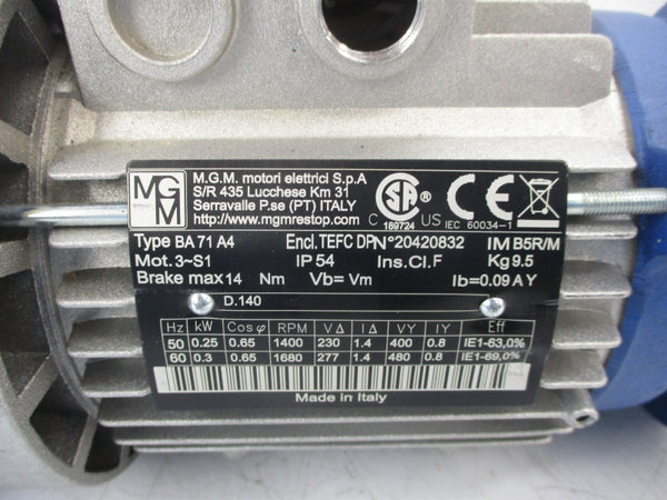 MGM BA71A4 480V 0.09A NSNP