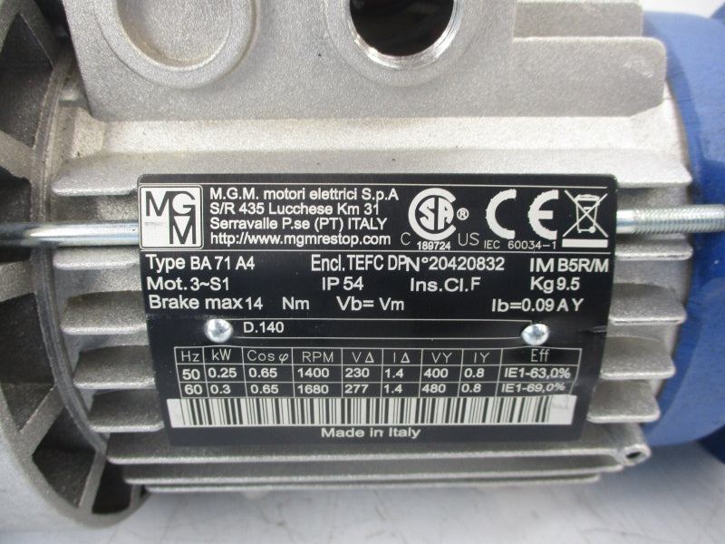 MGM BA71A4 480V 0.09A NSNP