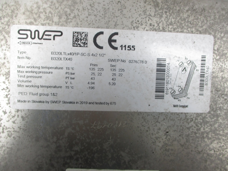 SWEP B320LTX40 NSNP