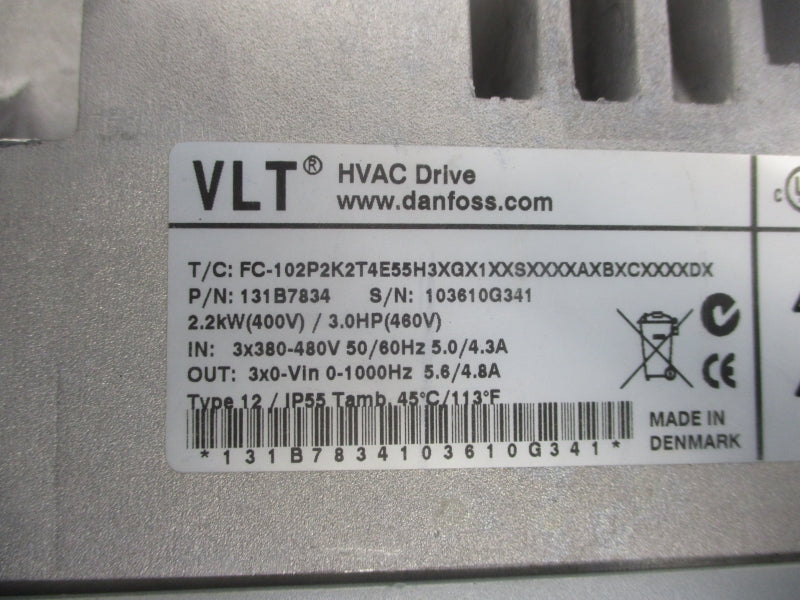 DANFOSS 131B7834 380-480V 5.0/4.3A (AS PICTURED) UNMP