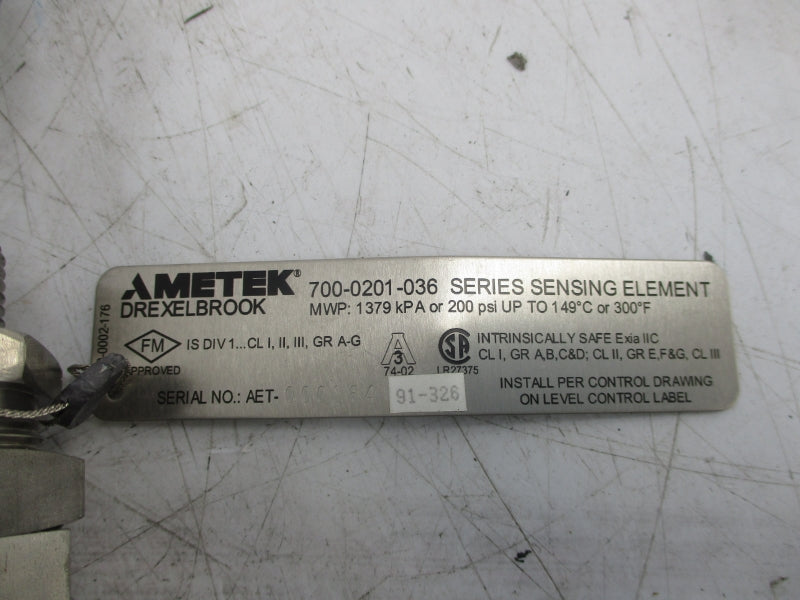 AMETEK 700-0201-036 200PSI NSNP