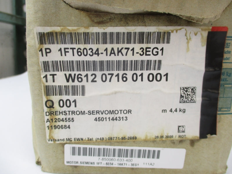 SIEMENS 1FT6034-1AK71-3EG1 294V 2.6A NSMP