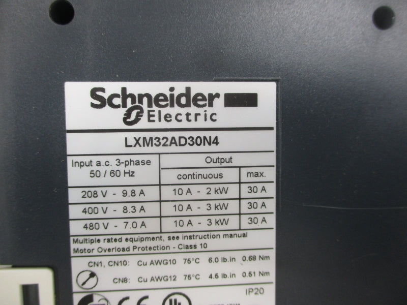 SCHNEIDER ELECTRIC LXM32AD30N4 480V 7.0A NSNP