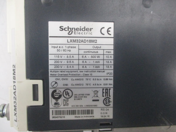 SCHNEIDER ELECTRIC LXM32AD18M2 230V 8.4A NSNP