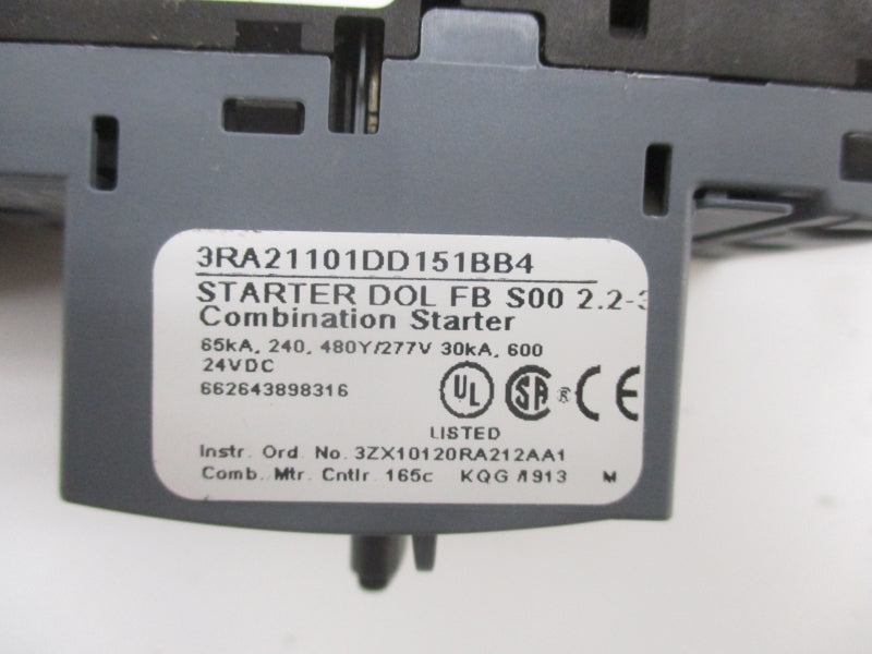 SIEMENS 3RA21101DD151BB4 24VDC 2.2-3.2A NSMP