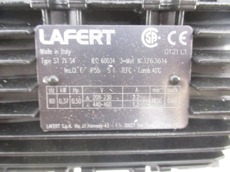 LAFERT ST71S4 M71S4A-50188 208-230/440-460V 2.2A NSMP