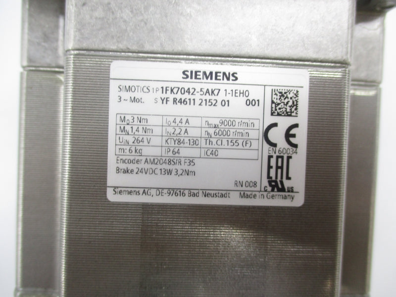 SIEMENS 1FK7042-5AK71-1EH0 264V 4.4A NSNP