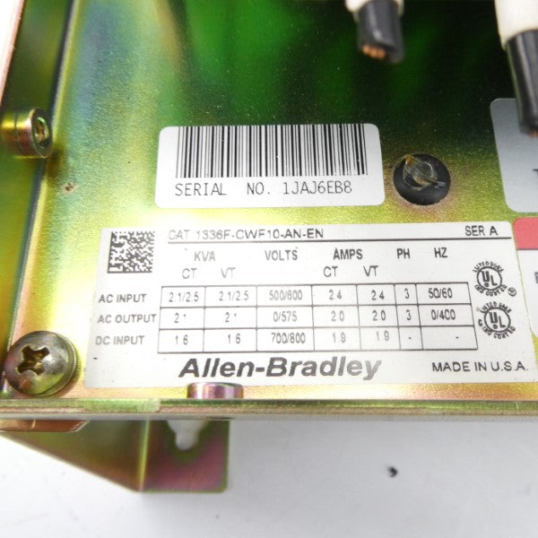 ALLEN BRADLEY 1336F-CWF10-AN-EN SER. A 500/600V 24A UNMP