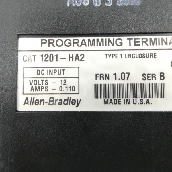 ALLEN BRADLEY 1201-HA2 SER. B F/W 1.07 12V 0.110A UNMP