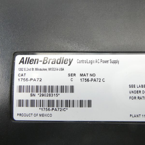 ALLEN BRADLEY 1756-PA72 SER. C NSNP