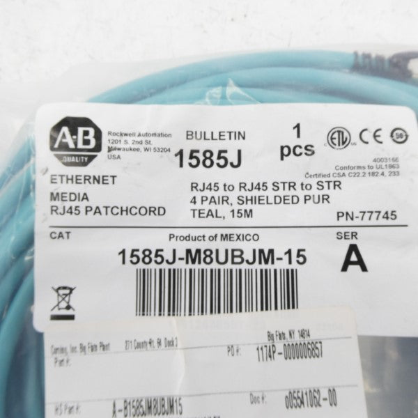 ALLEN BRADLEY 1585J-M8UBJM-15 SER. A NSMP