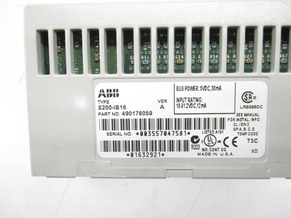 ABB 490176059 S200-IB16 10-31.2VDC NSNP
