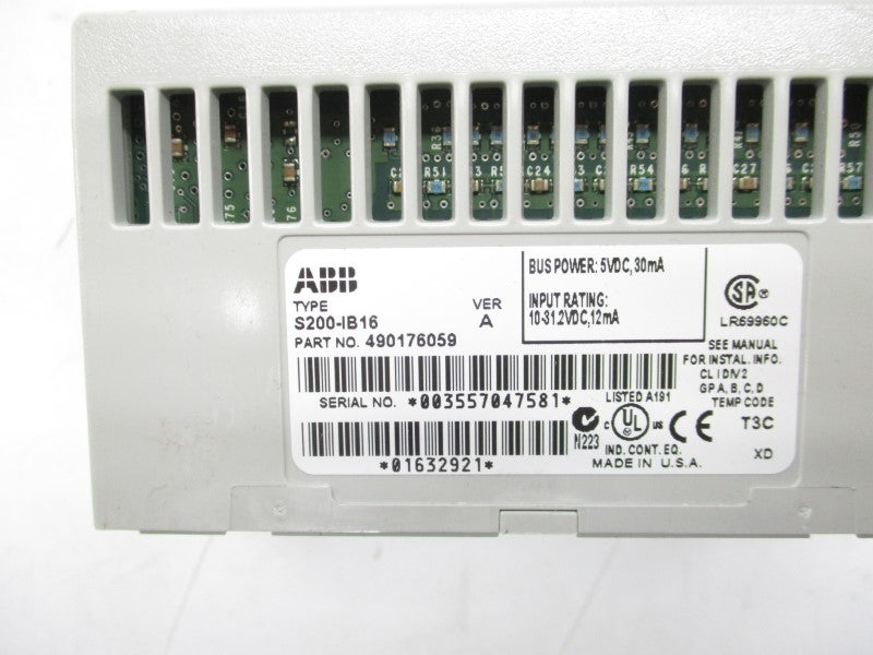 ABB 490176059 S200-IB16 10-31.2VDC NSNP
