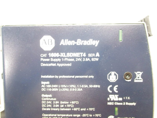 ALLEN BRADLEY 1606-XLSDNET4 SER. A 100-240VAC 1.1-0.5A (WH) NSMP
