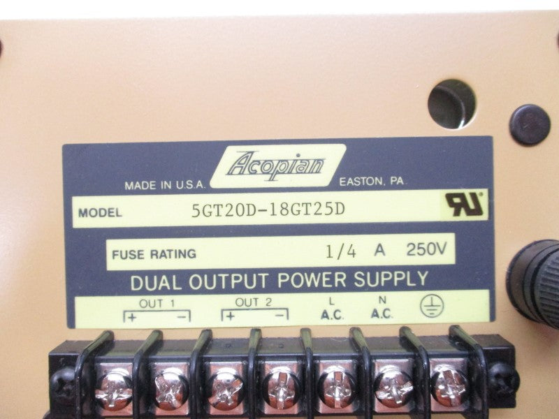 ACOPIAN 5GT20D-18GT25D 250V 1/4A NSNP