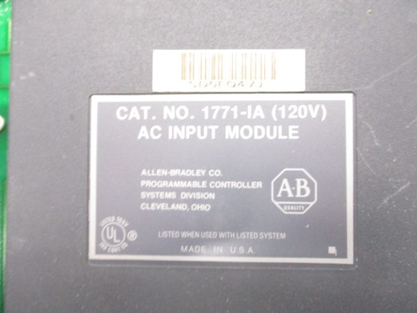 ALLEN BRADLEY 1771-IA SER. A 120V REMAN