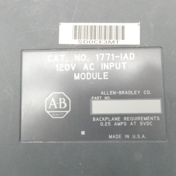 ALLEN BRADLEY 1771-IAD 120VAC NSNP
